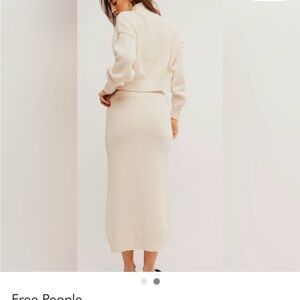 Free People Cream Maxi Skirt